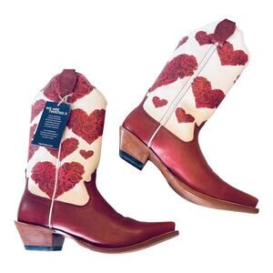 NEW Twisted X Boots Steppin Out WESTERN BOOT Women's 10 B Cherry Red Rose Heart
